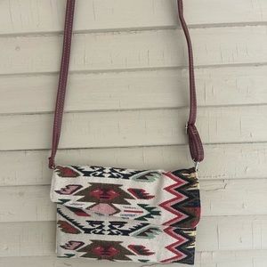 Western print crossbody purse